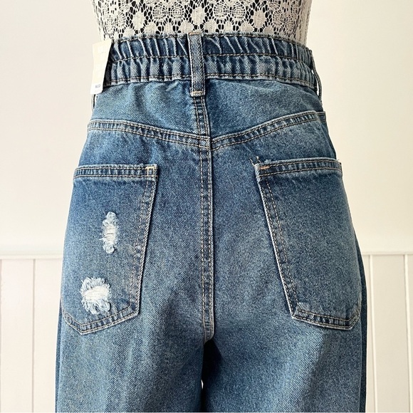 WAX JEAN High Waisted Wide Leg Distressed Jeans Size S - Picture 8 of 14